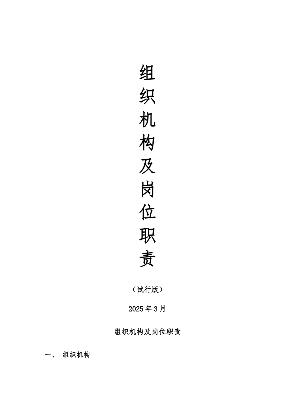 公司组织机构及管理职责---副本_第1页