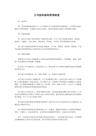 公司组织架构管理制度模版Microsoft-Word-文档