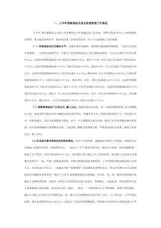 公司经营工作总结