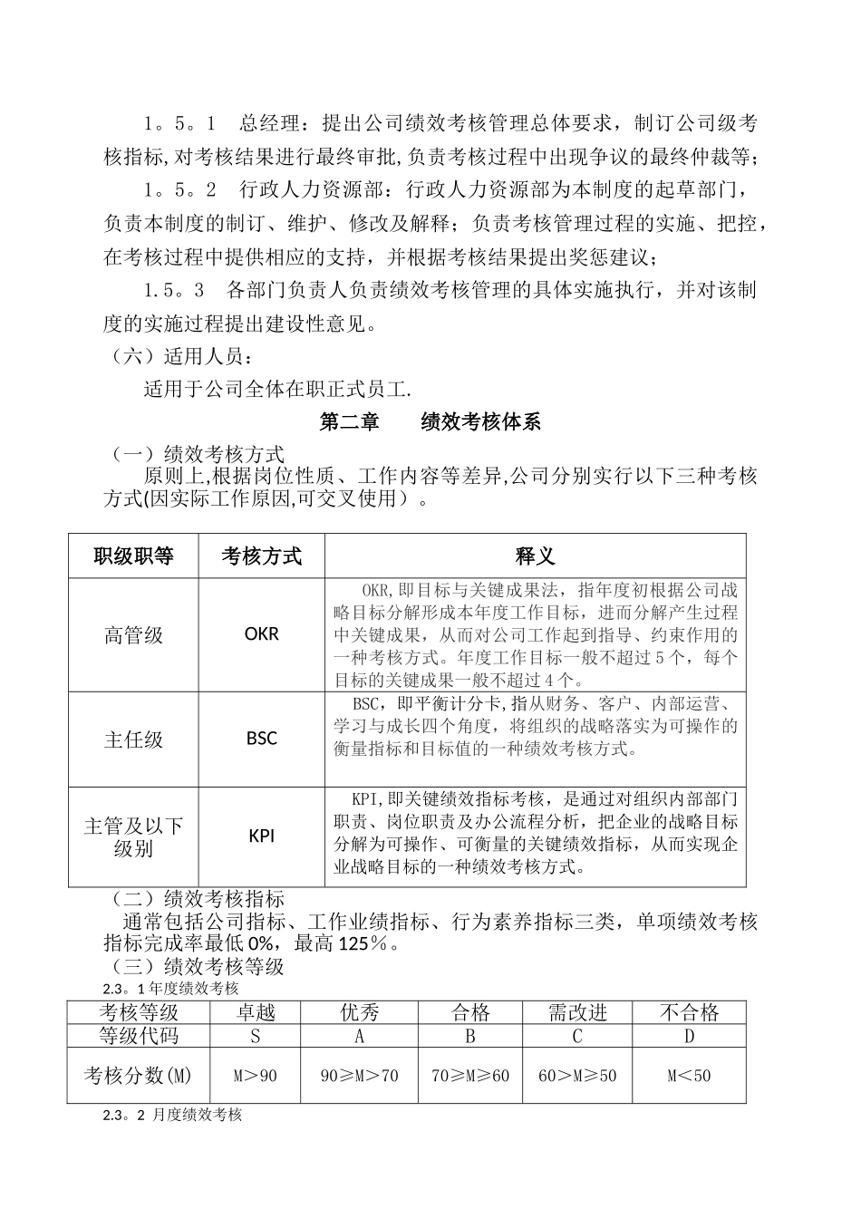 公司绩效考核管理制度_第2页