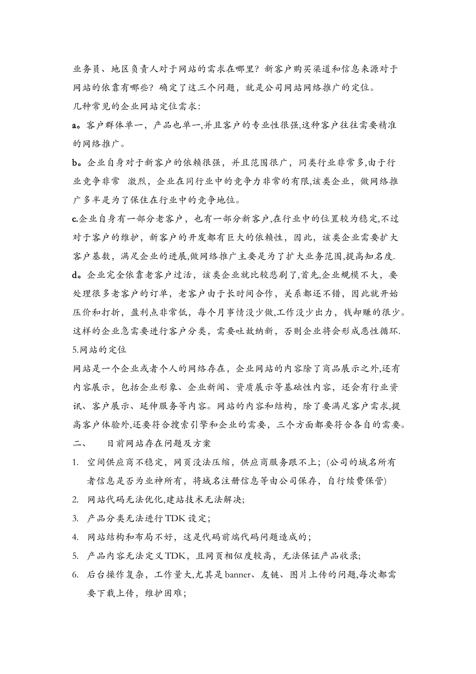 公司网站推广策划方案_第2页