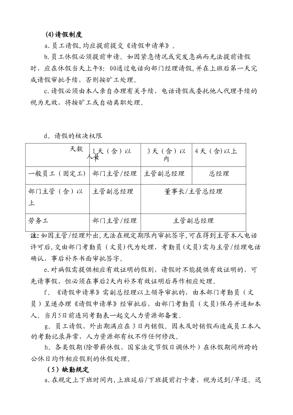公司考勤制度范本1张震_第3页