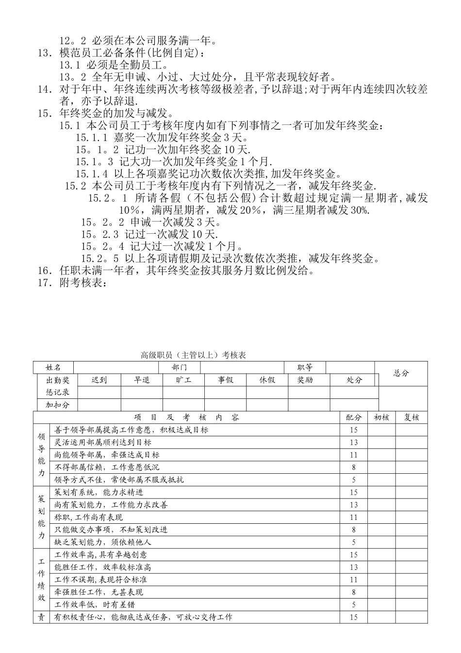 公司考核管理办法_第2页