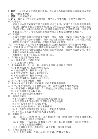 公司考核管理办法