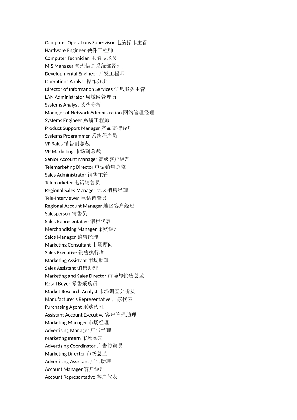 公司职位的英文缩写_第3页