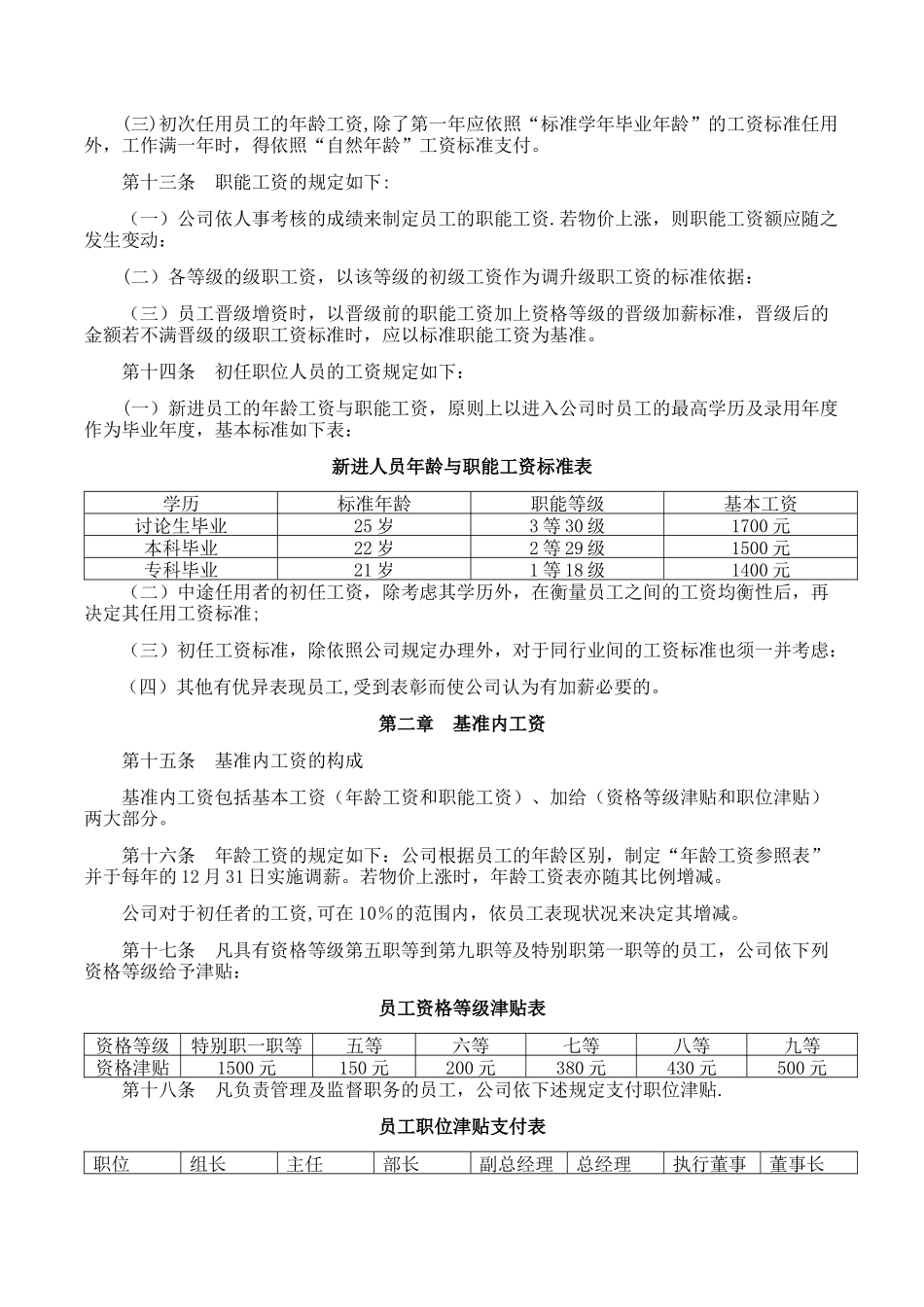 公司职能工资管理规定_第3页