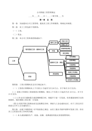 公司职能工资管理规定