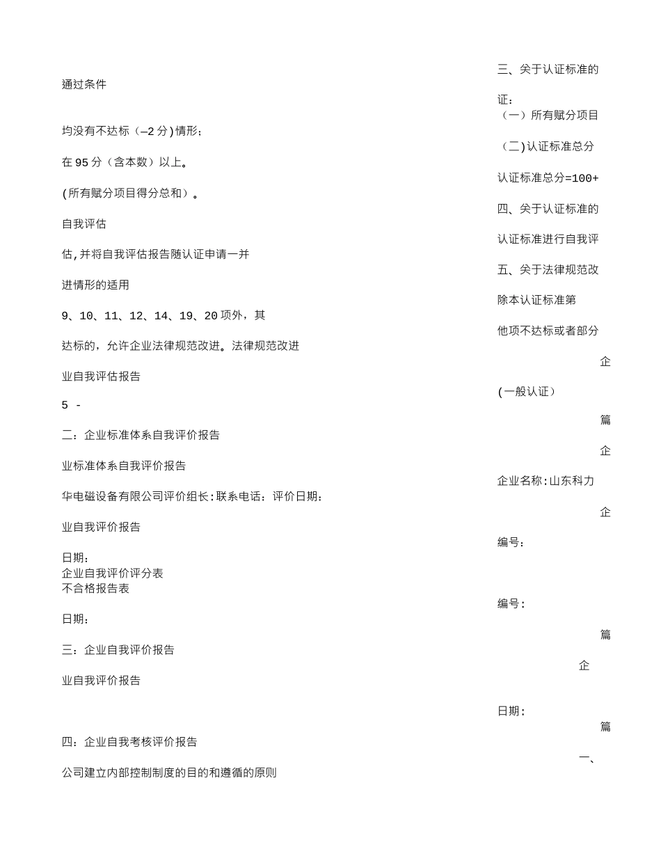 公司自我评价报告_第2页