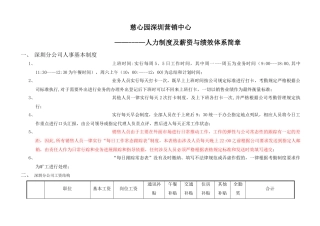 公司薪资体系和绩效体系