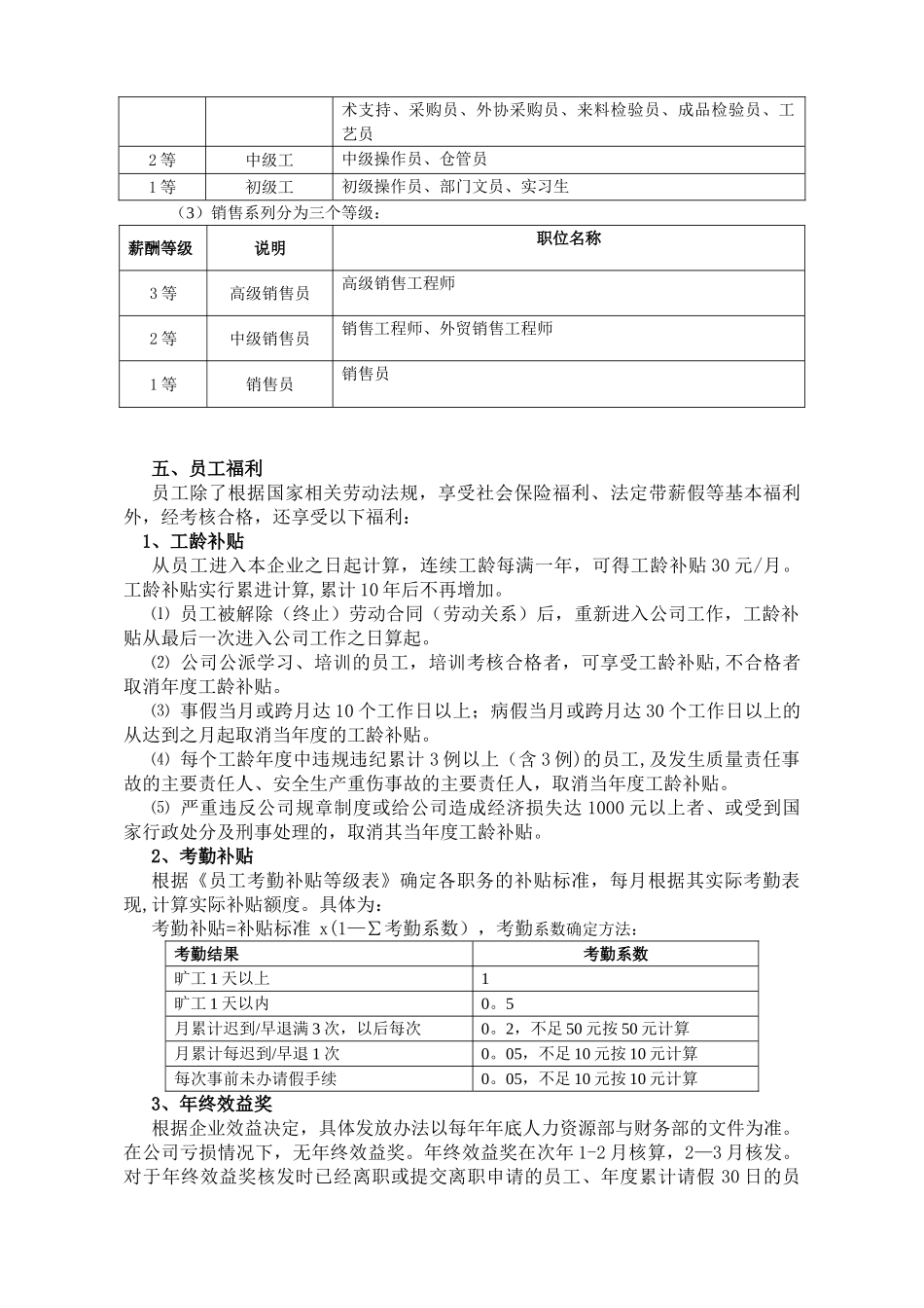 公司薪酬福利管理制度-_第2页