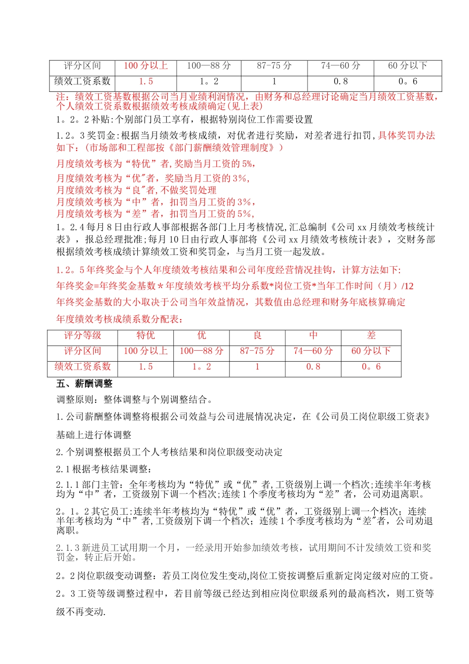 公司薪酬福利管理制度_第2页