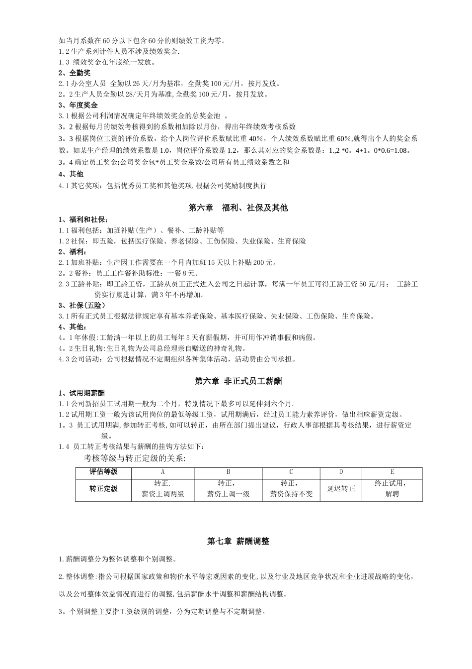 公司薪酬管理制度37576_第3页