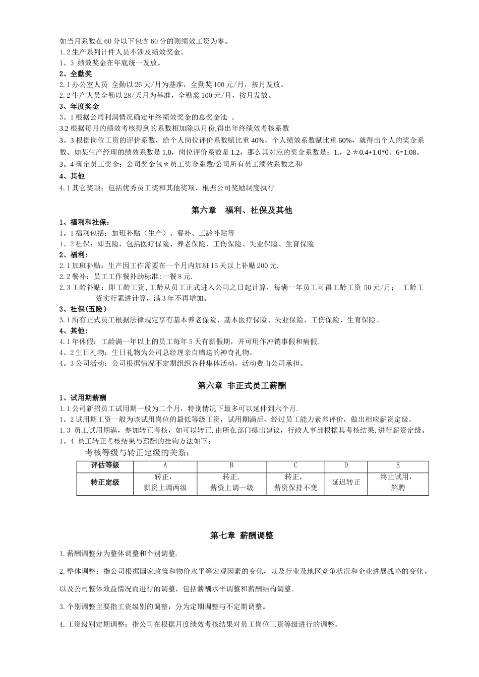 公司薪酬管理制度95157_第3页