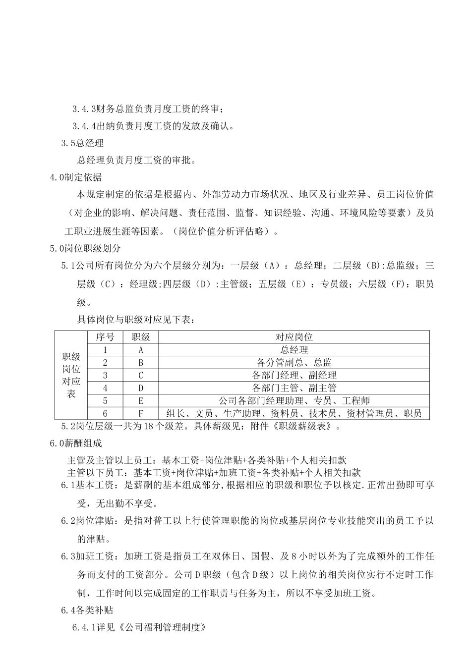 公司薪酬管理制度A0_第3页