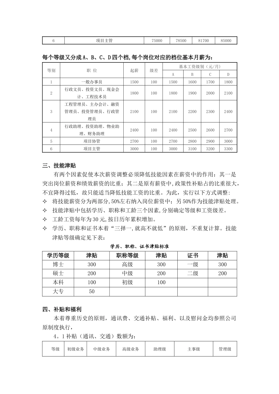 公司薪酬调整建议方案_第3页