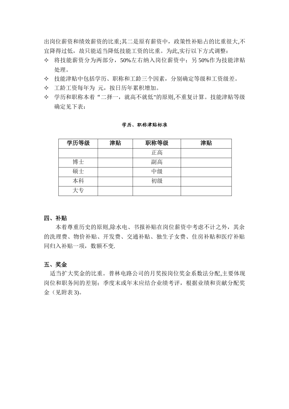 公司薪酬调整建议方案_第2页