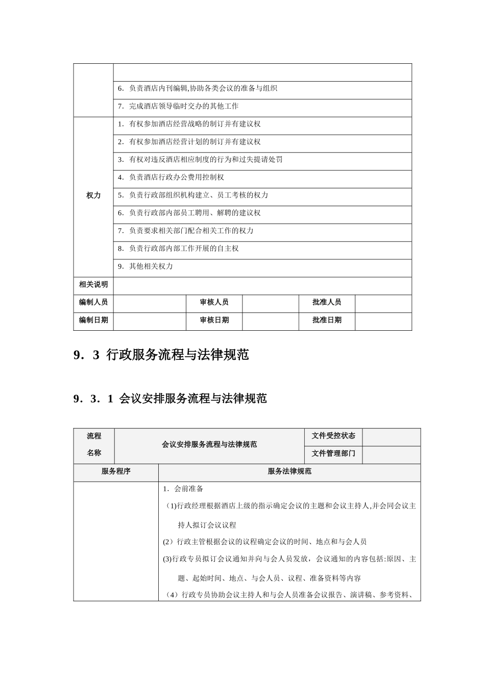 公司行政部服务流程与规范_第2页