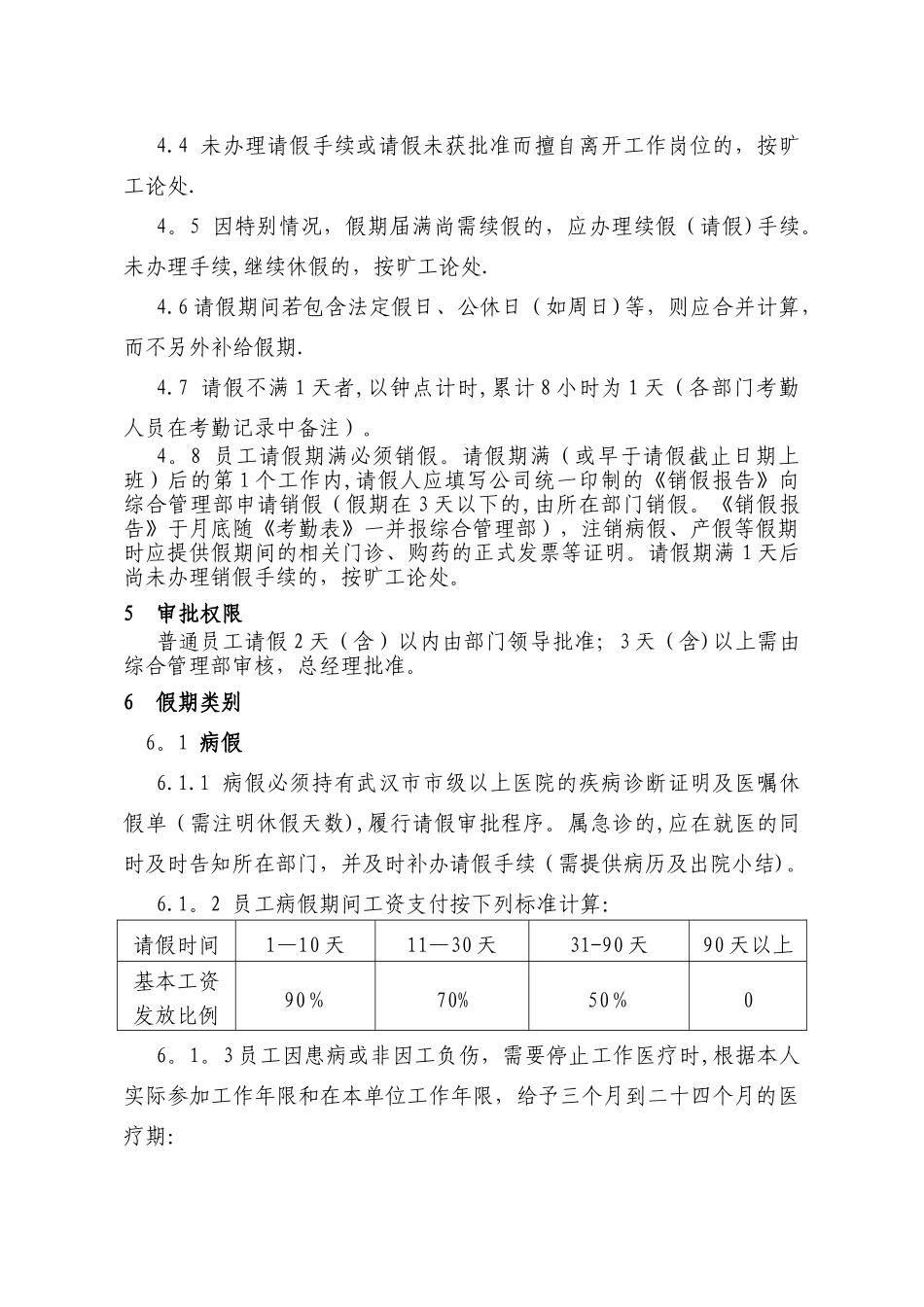 公司请休假管理规定_第2页