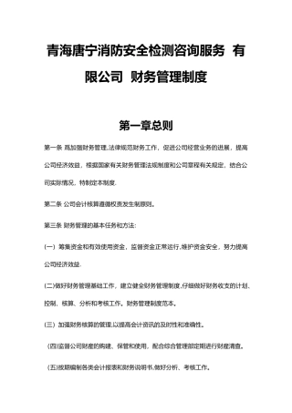 公司财务-管理制度