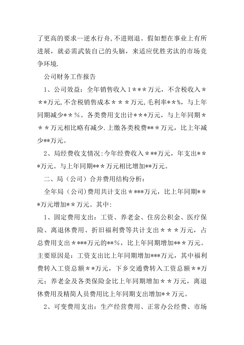公司财务工作报告_第2页