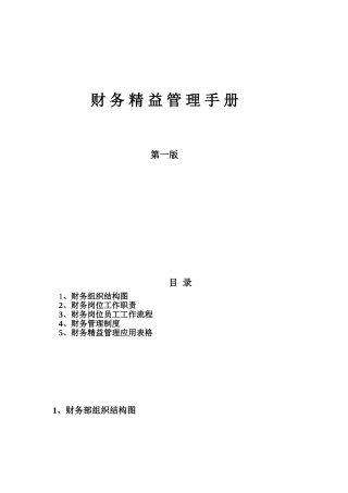 公司财务管理手册DOC