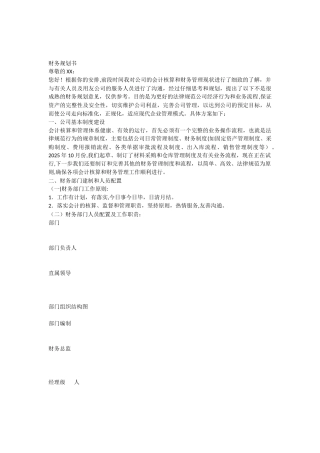 公司财务规划书-