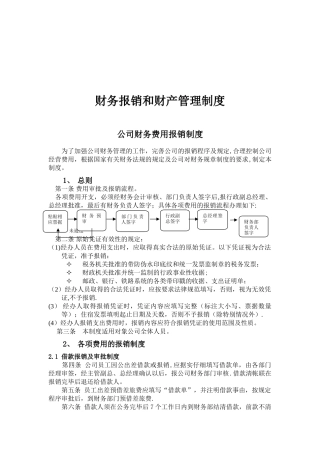 公司财务费用报销制度