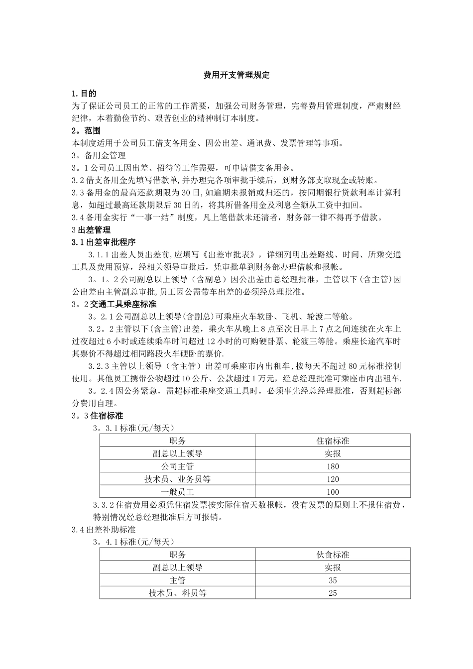公司费用开支管理规定_第1页