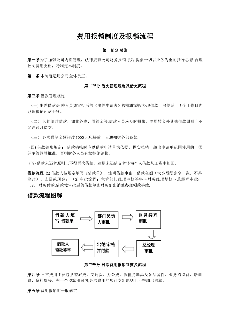 公司费用报销制度及报销流程80513_第1页