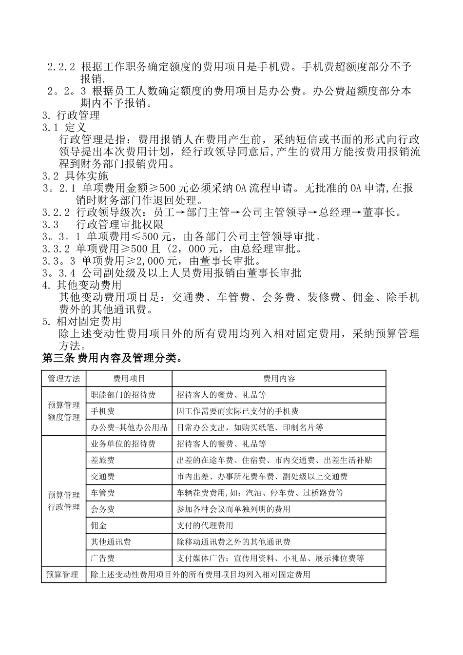 公司费用报销管理制度DOC_第2页