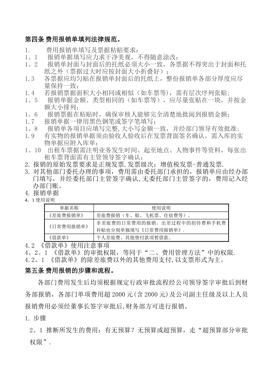 公司费用报销管理制度DOC_第3页