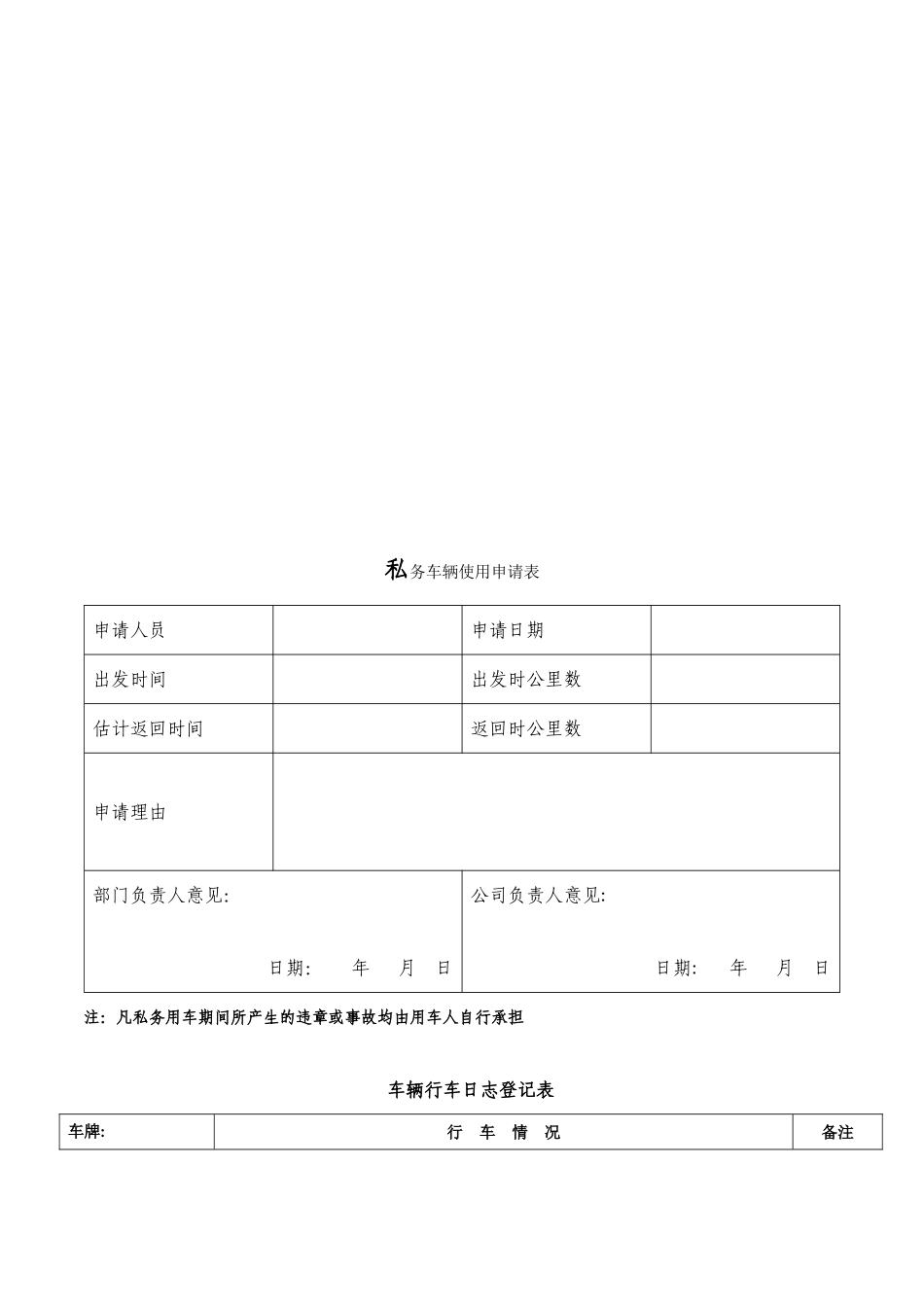 公司车辆管理表格79857_第3页