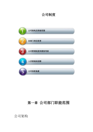 公司运营管理制度