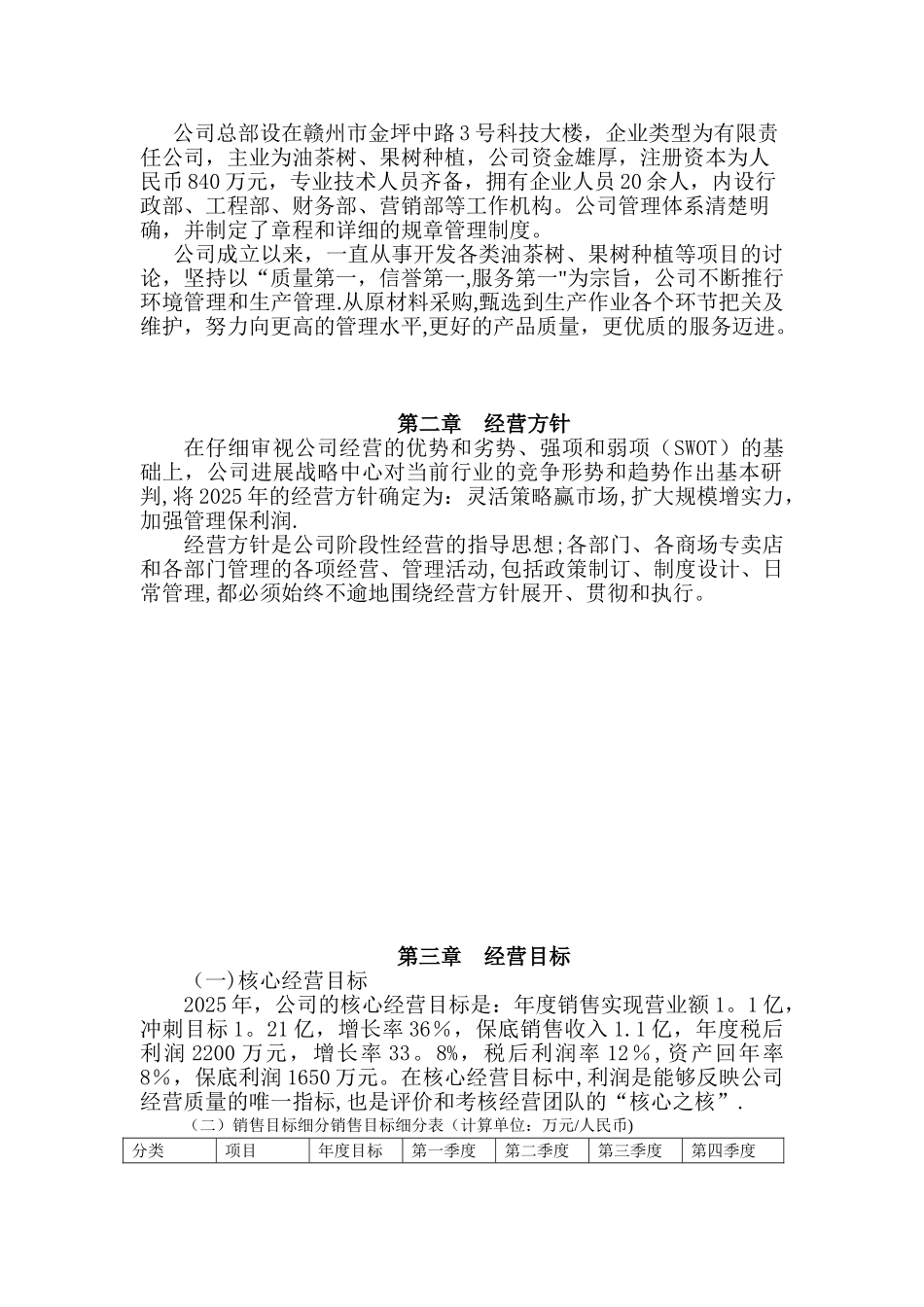 公司运营计划书模板-企业运行计划_第3页