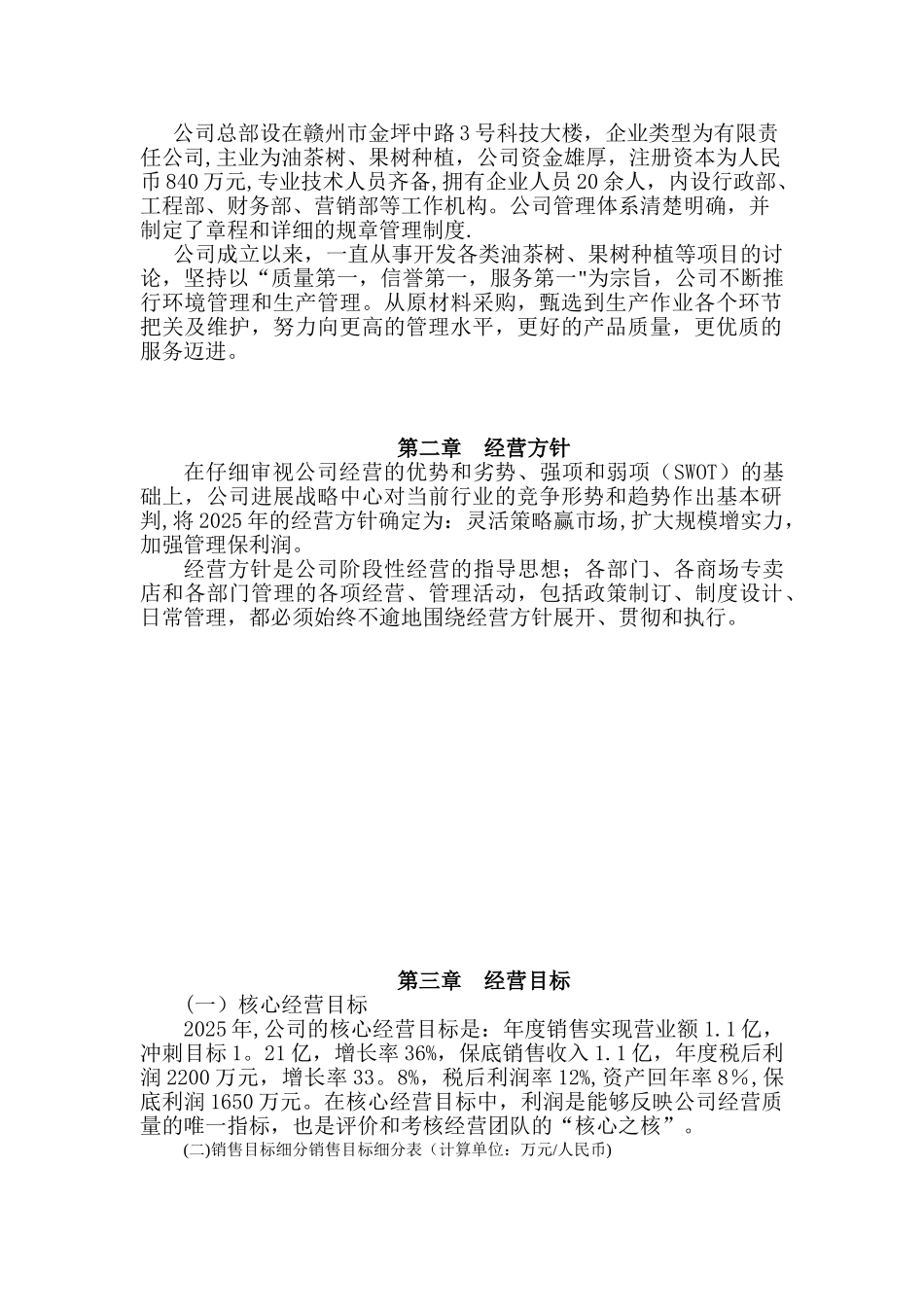 公司运营计划书模板53710_第3页