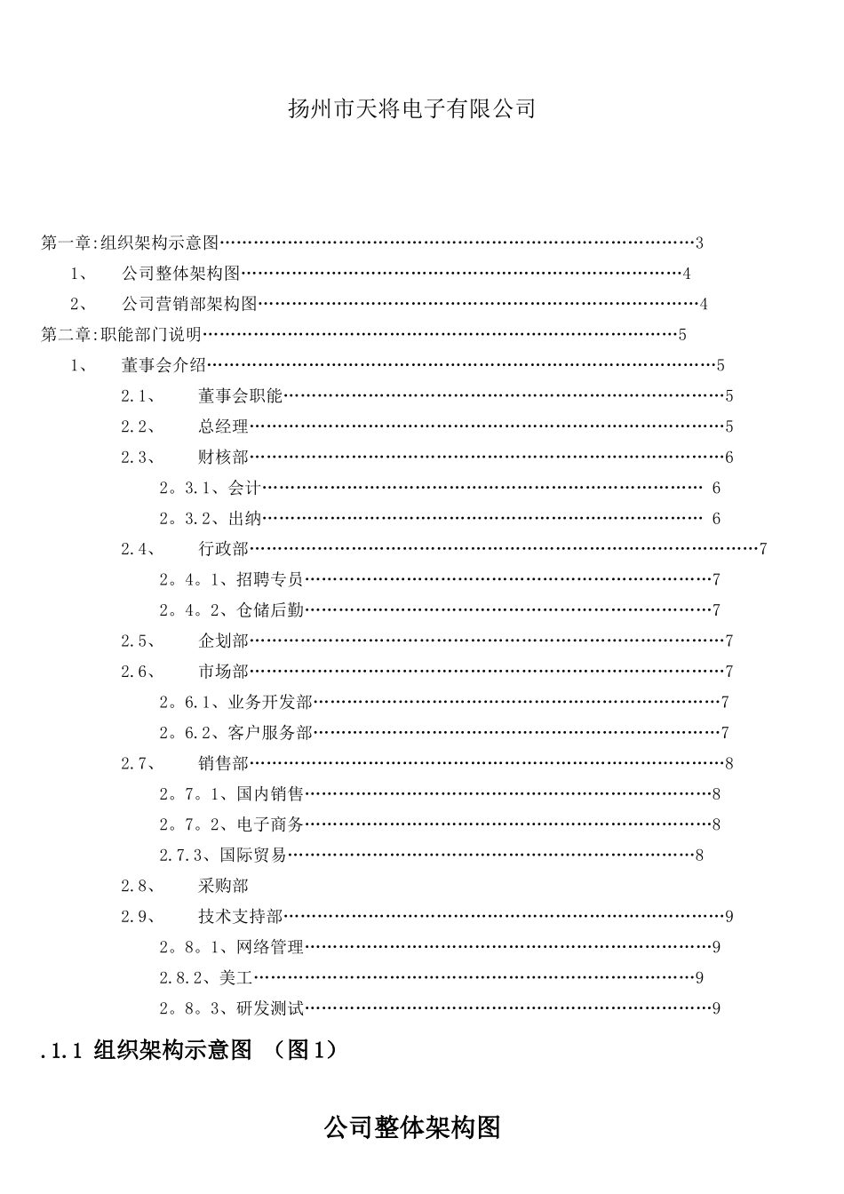 公司部门组织结构图、岗位职责及岗位说明书模板_第2页