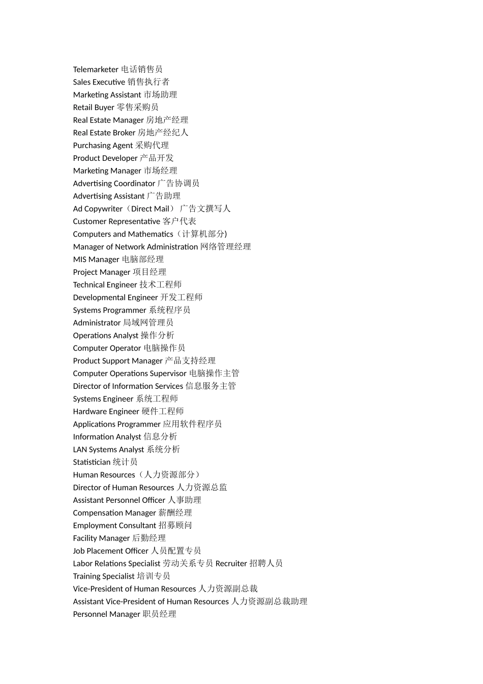 公司里各职位名称的英文缩写-公司职位名称英文缩写_第2页