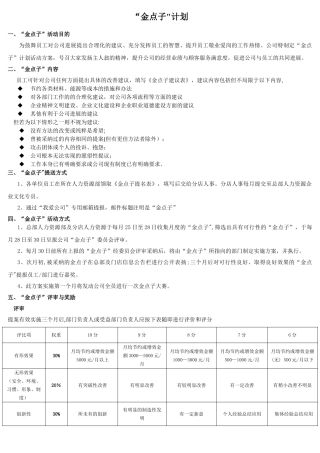 公司金点子计划