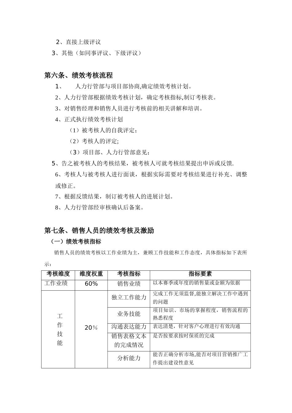公司销售队伍绩效管理制度_第3页