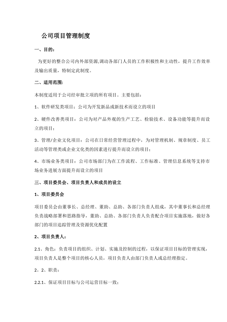 公司项目管理制度1_第1页