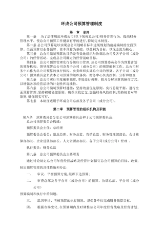 公司预算管理制度58936