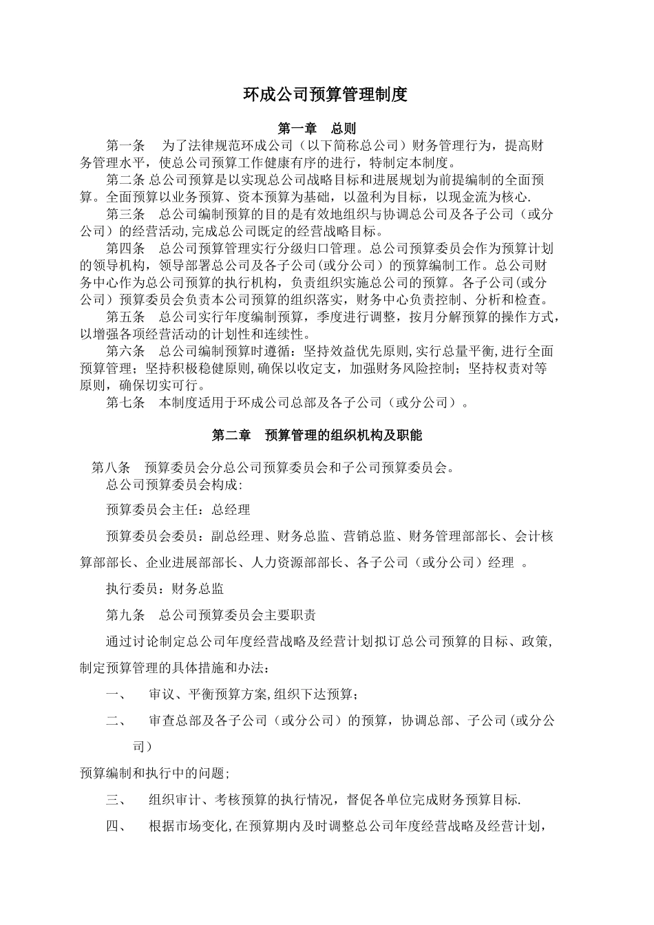 公司预算管理制度68045_第1页