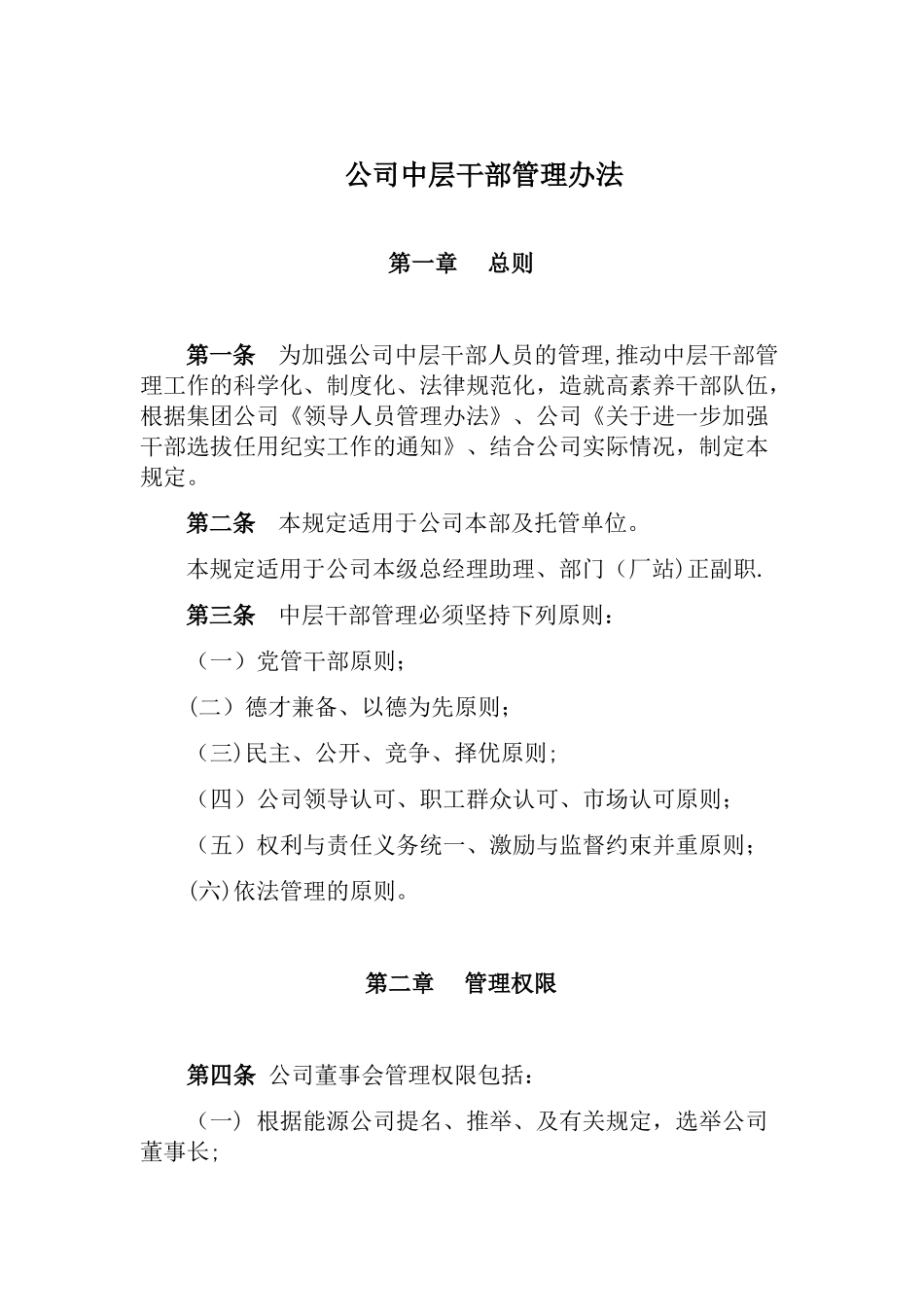 公司领导人员管理办法_第1页