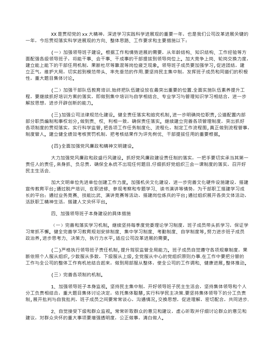 公司领导班子自检自查报告_第3页