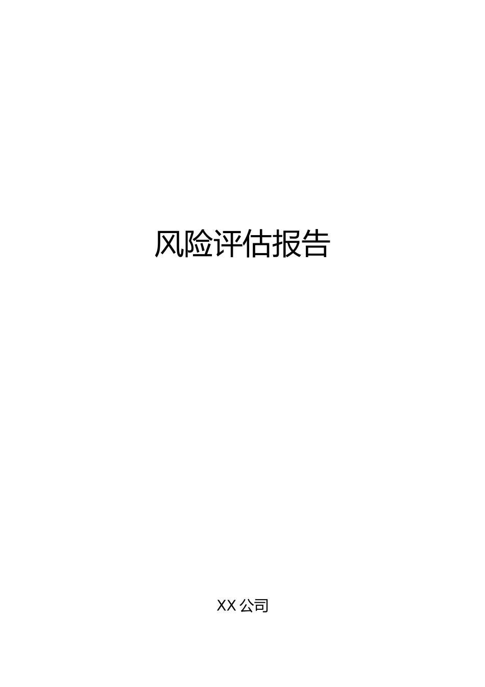 公司风险评估报告书_第1页