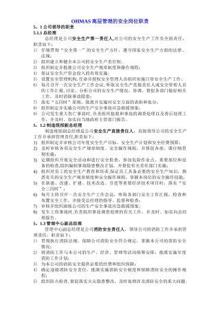 公司高层的安全岗位职责-