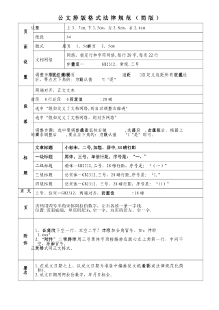 公文排版格式规范