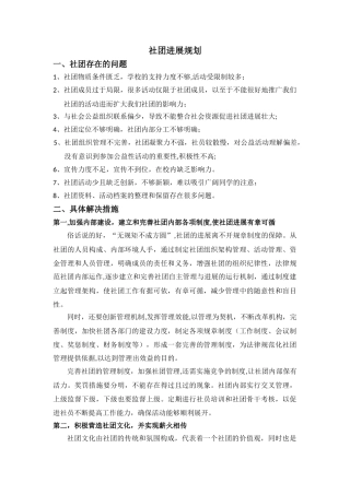 公益类社团发展规划