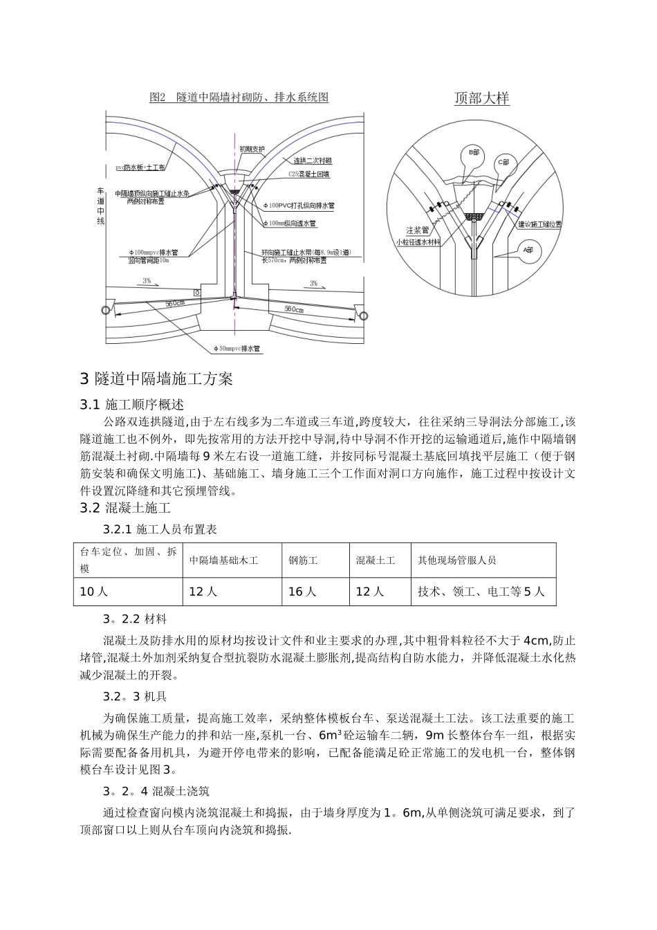 公路双连拱隧道中隔墙施工技术_第2页