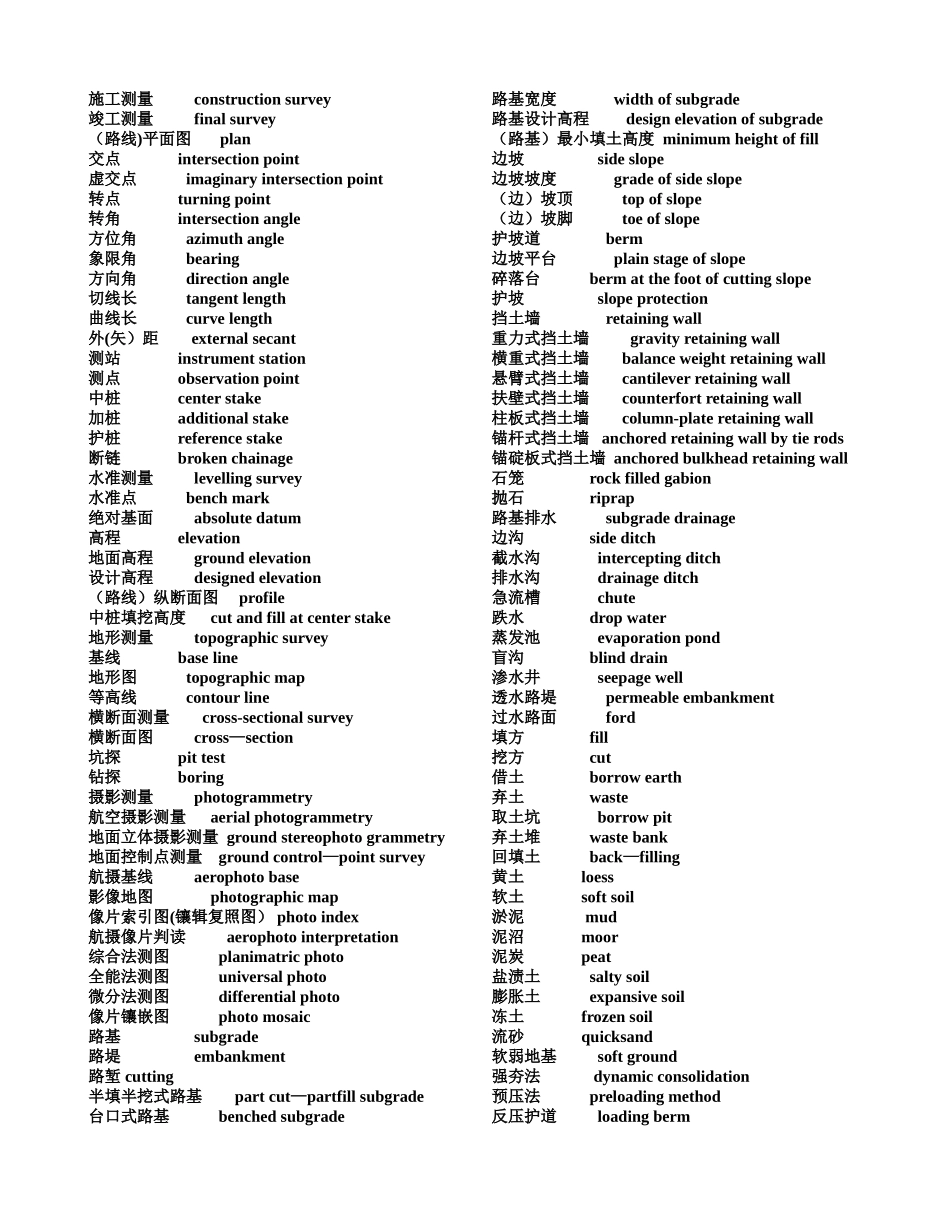 公路工程专业词汇翻译_第3页